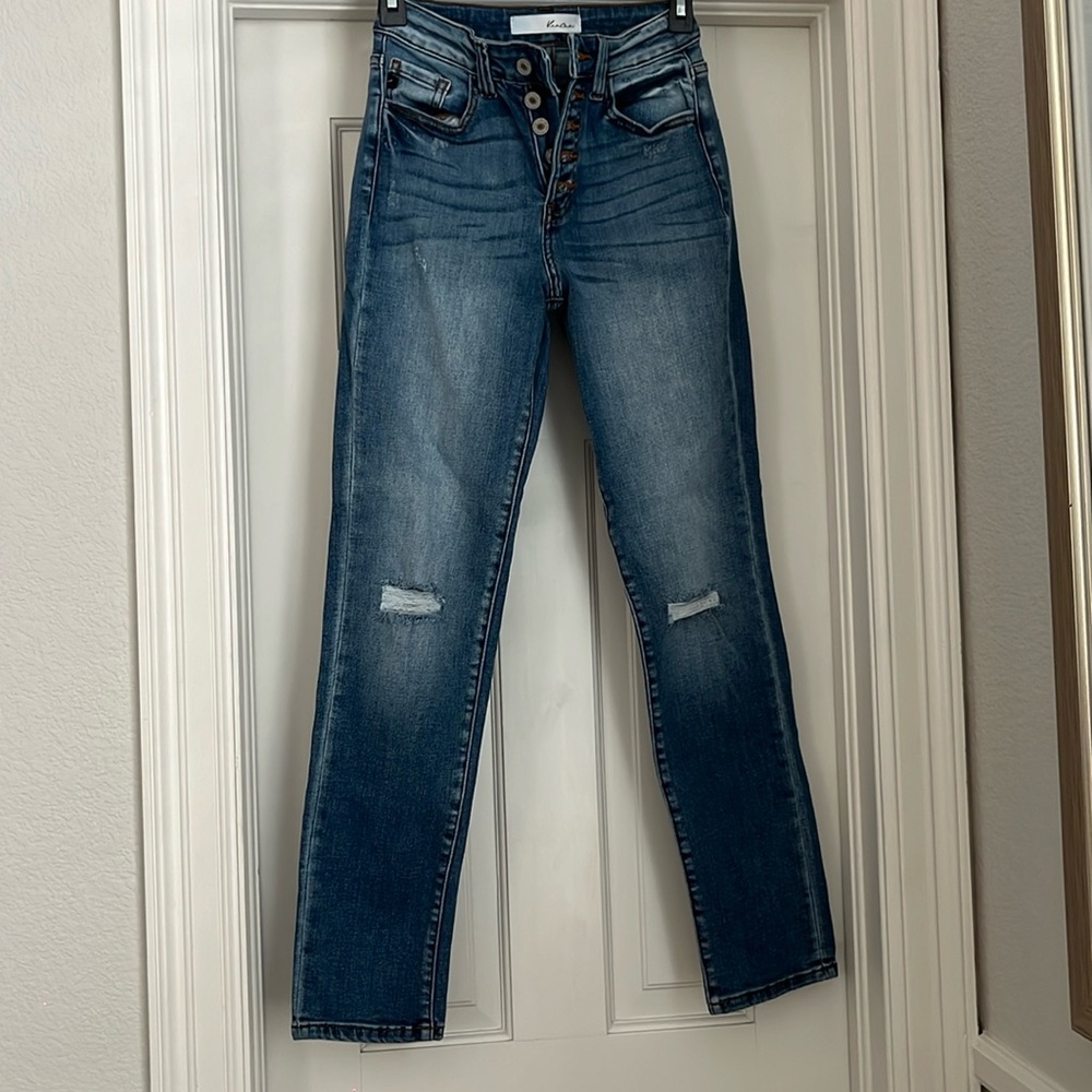 KanCan medium wash ripped skinny jeans size 25